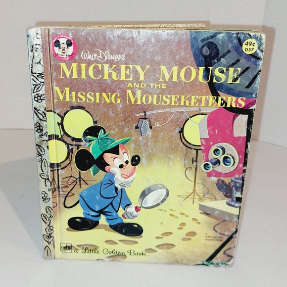 Vtg 1975 Little Golden Books "Mickey Mouse and the Missing Mouseketeers" - Picture 1 of 7